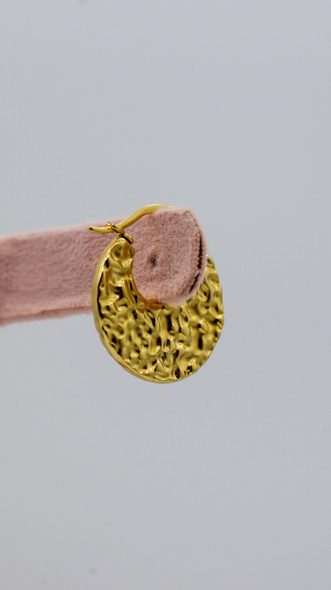 Zara Gold Hammered Hoop Earrings for Women