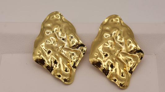 Aurelia Melted Gold Statement Stud Earrings for Women