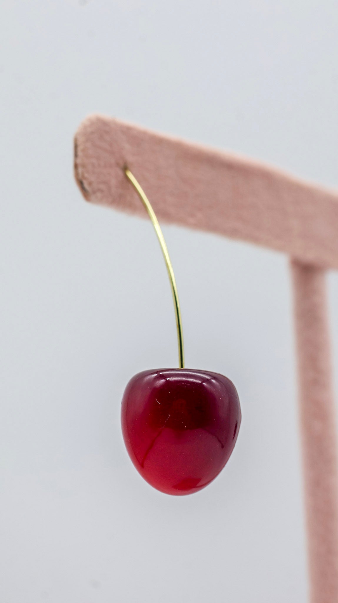 Cherry Crush Gold Drop Earrings for Women