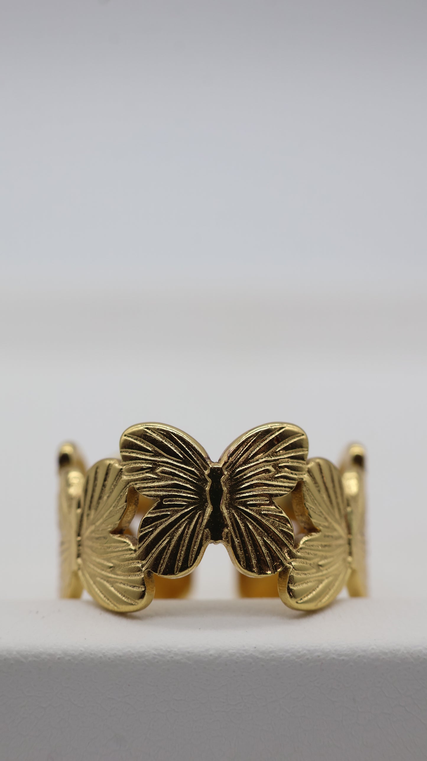 Golden Butterfly Statement Ring