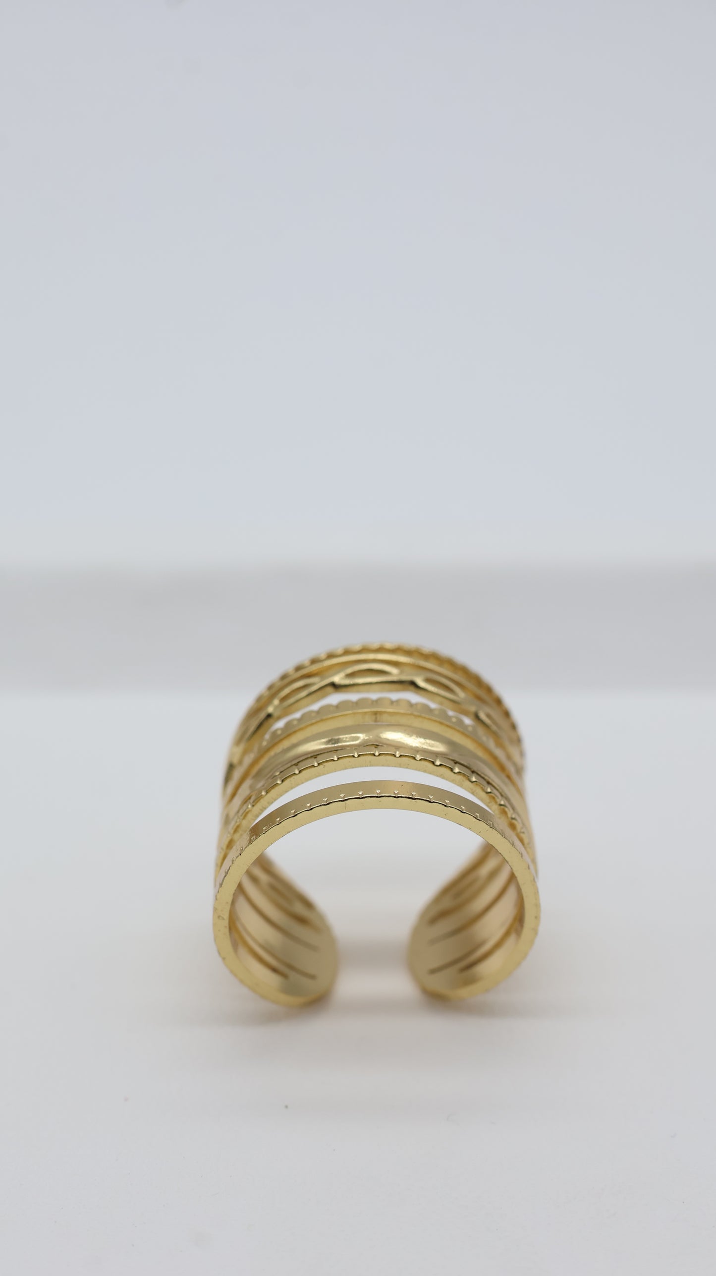 Harmony Layered Golden Statement Ring