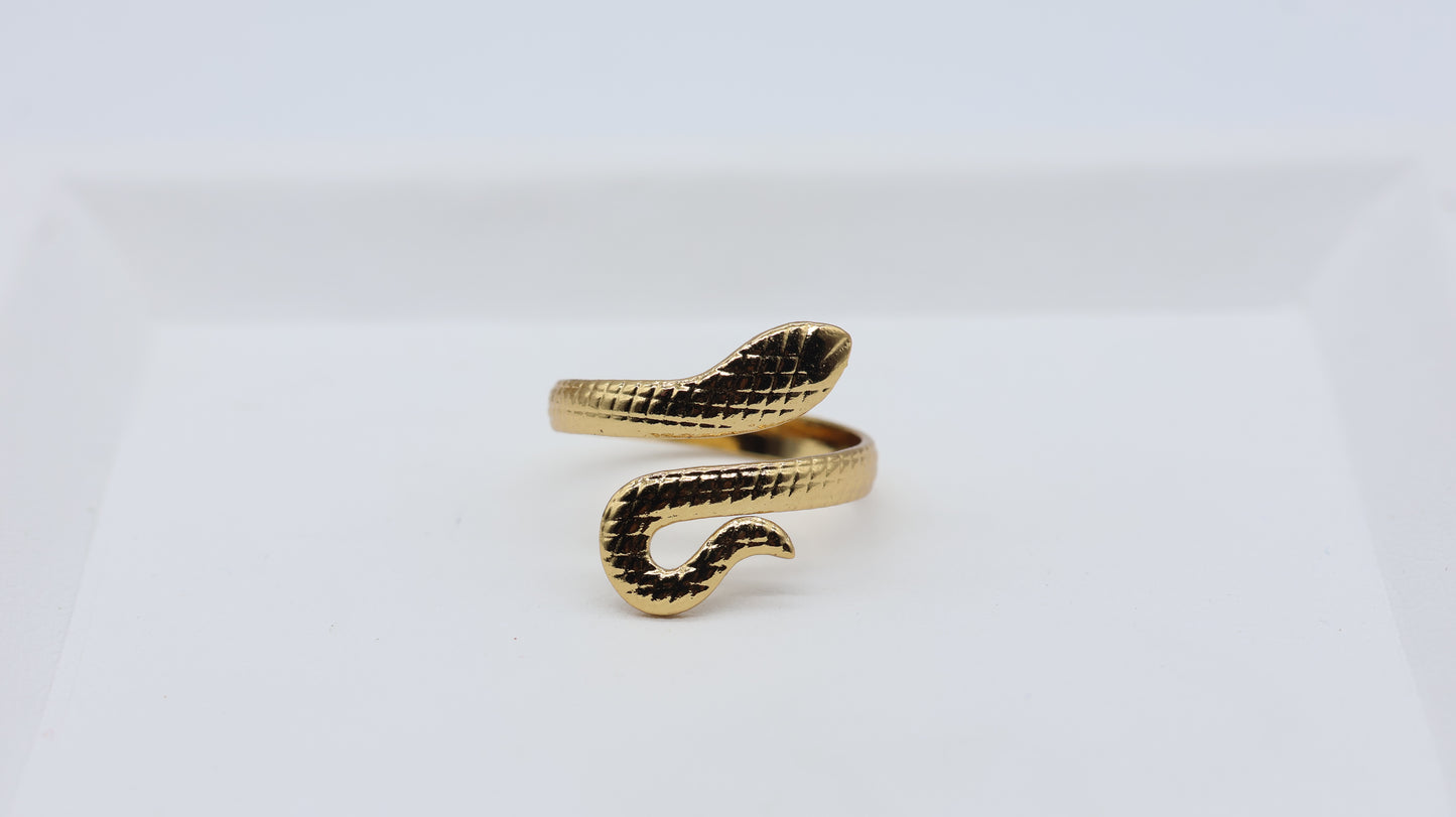 Gold Snake Wrap Ring for Women