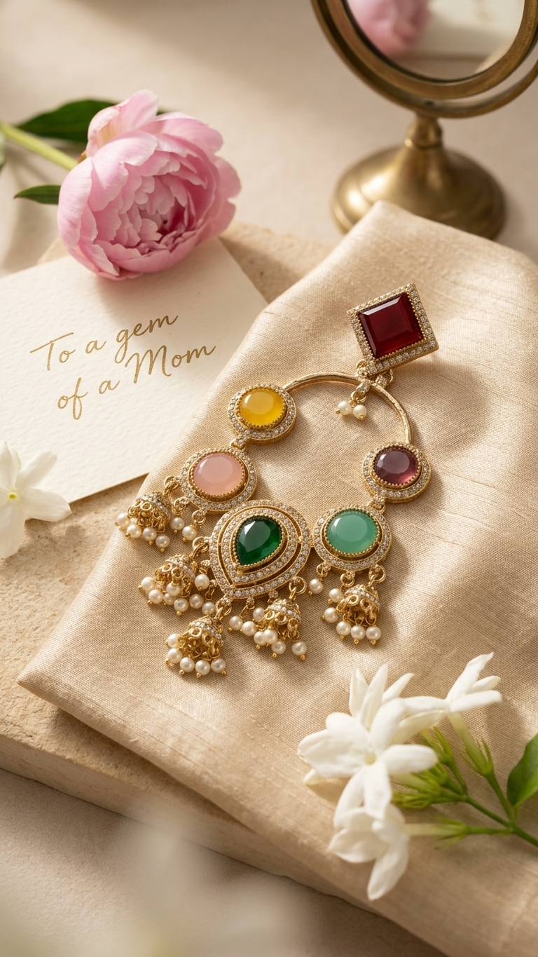 Multicolor Chandbali Statement Earrings for Women