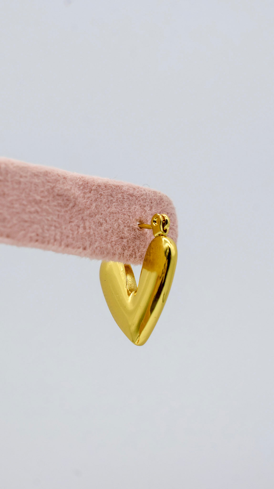 Gold Amora Heart Hoops