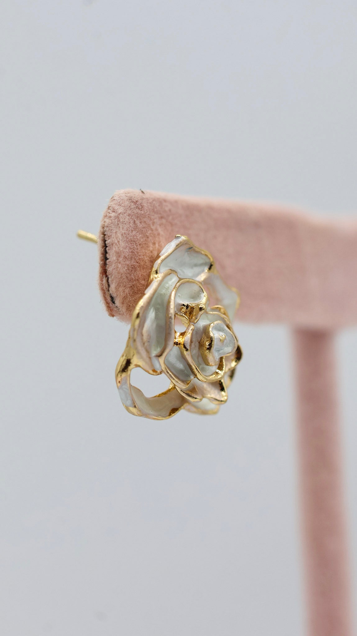 Ivory Rose Stud Earrings