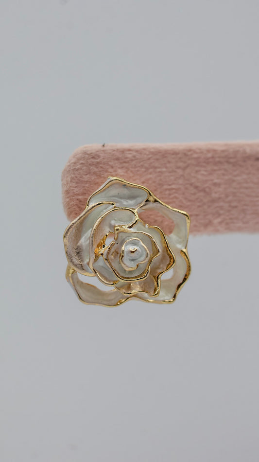 Ivory Rose Stud Earrings