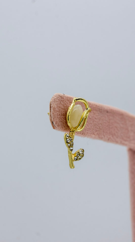 Golden Bud Drop Earrings for Women