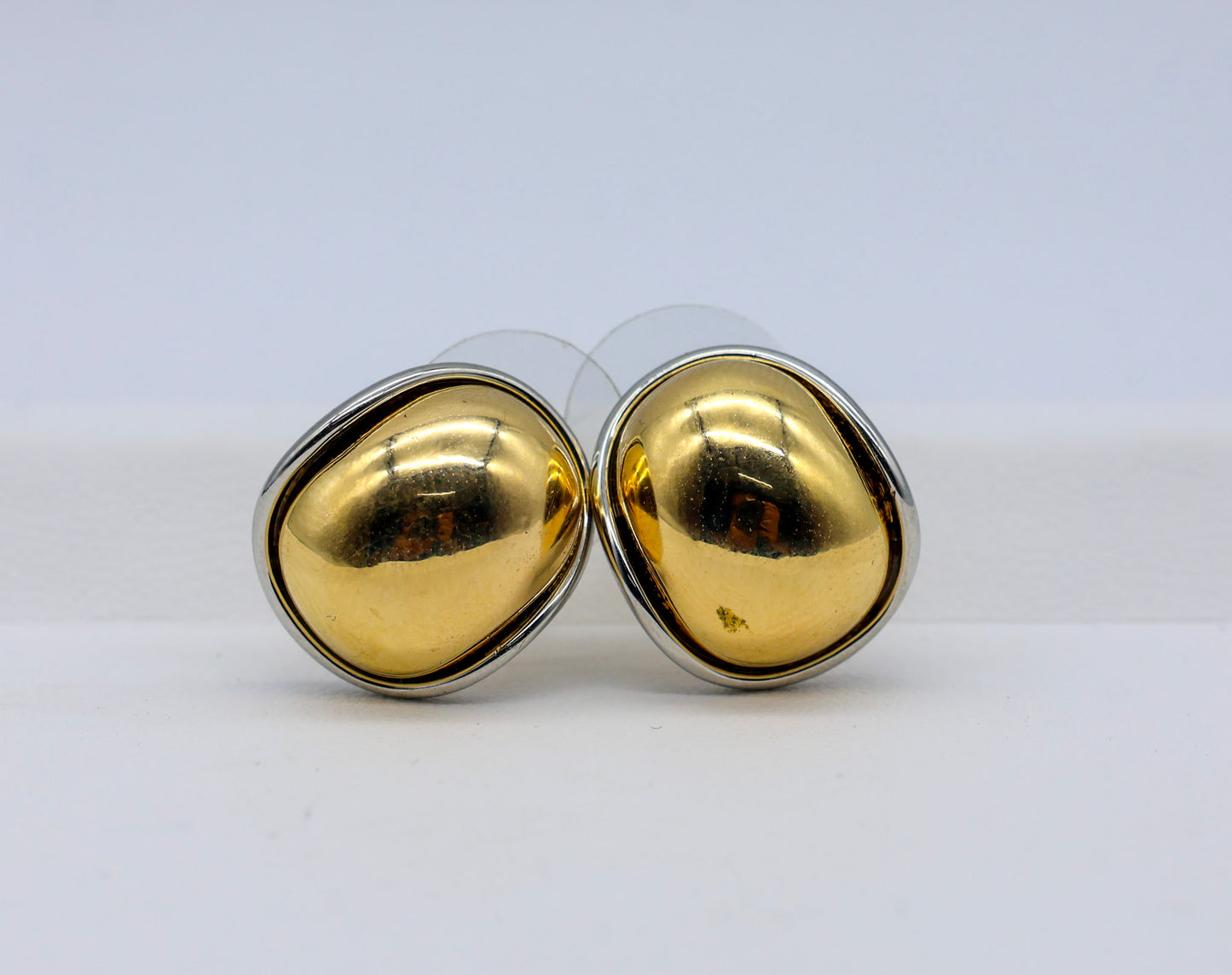 Aura Gold Dome Stud Earrings for Women