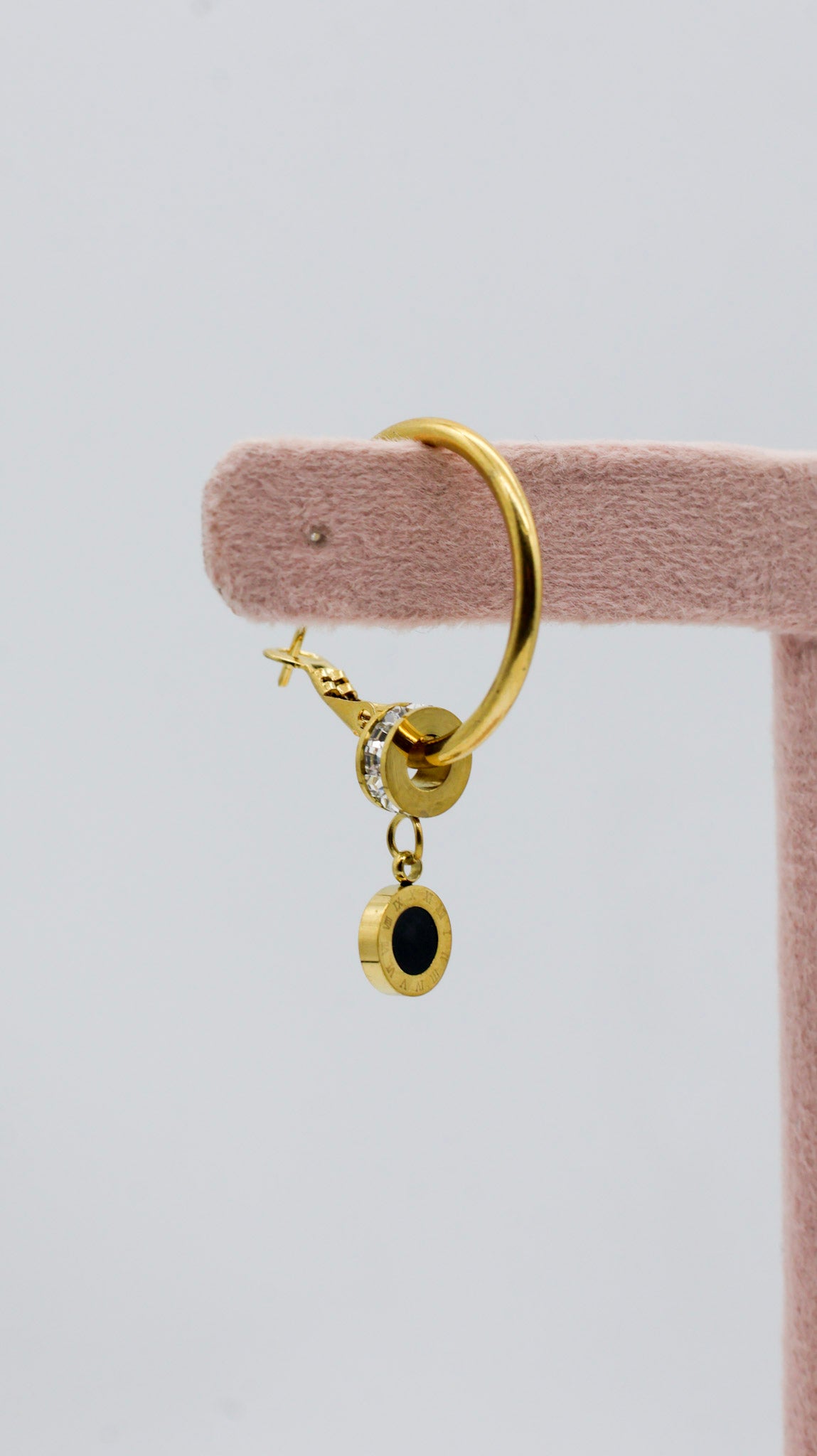 Noir Gold Hoop Earrings For Women