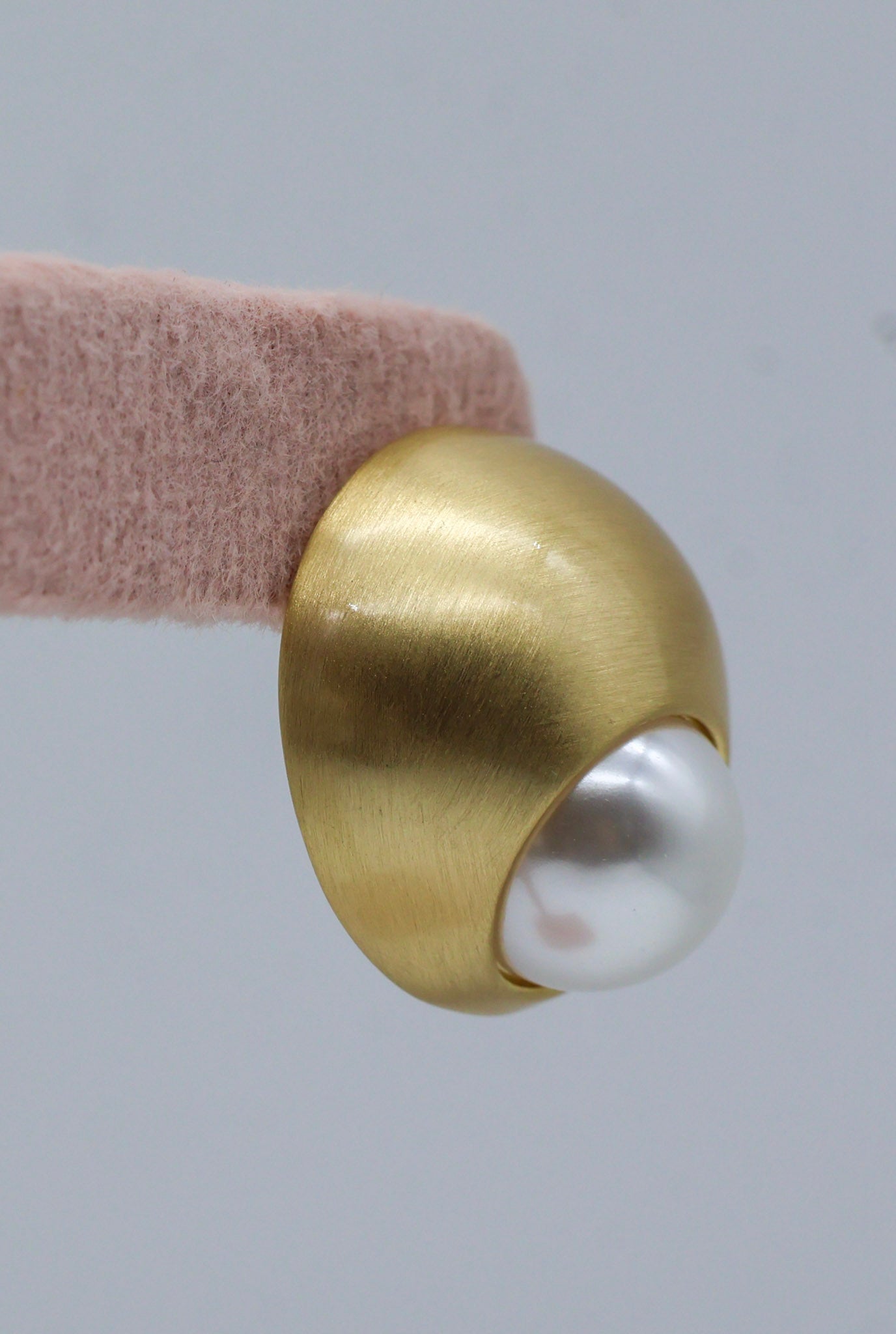 Pearl Aura Gold Stud Earrings for Women