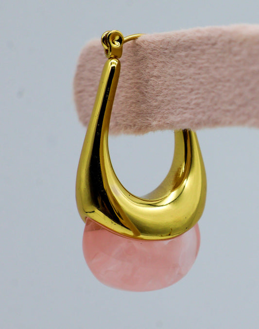 Blush Arc Drop Earrings for Women