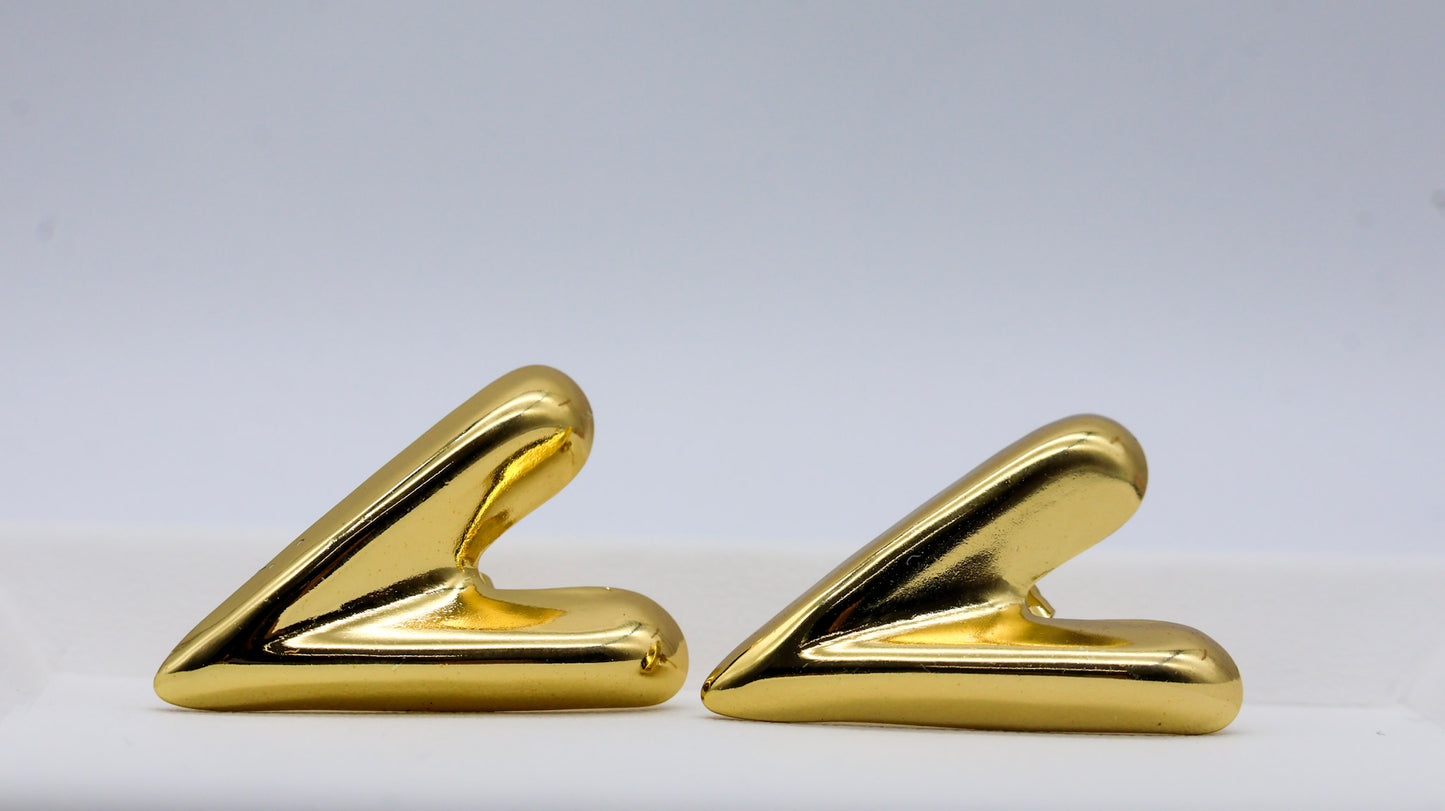 Aurielle Heart Stud Earrings for Women