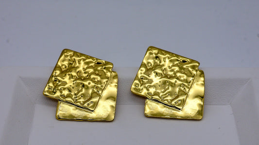 Zoya Textured Square Stud Earrings for Women