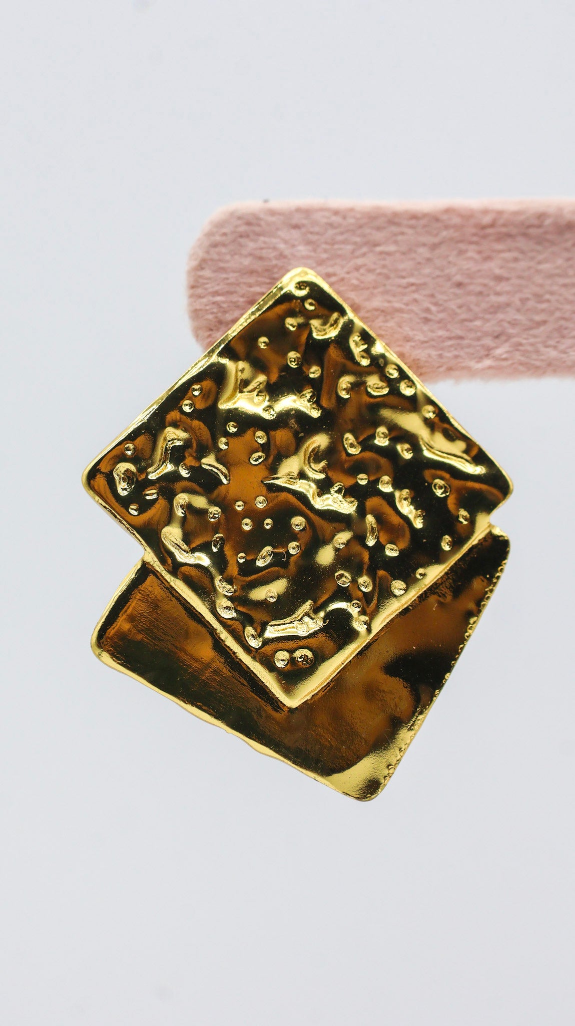 Zoya Textured Square Stud Earrings for Women