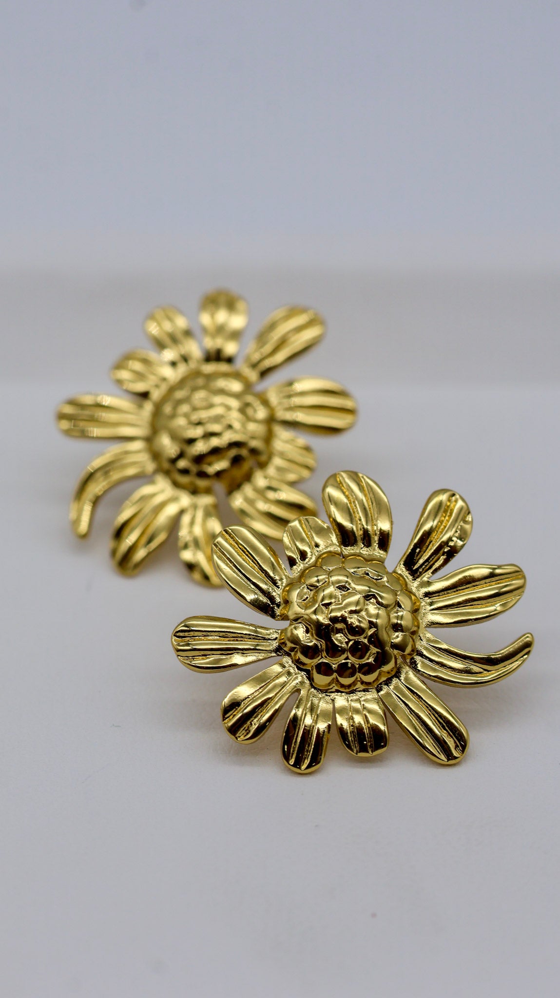 Sienna Bloom Gold Stud Earrings for Women