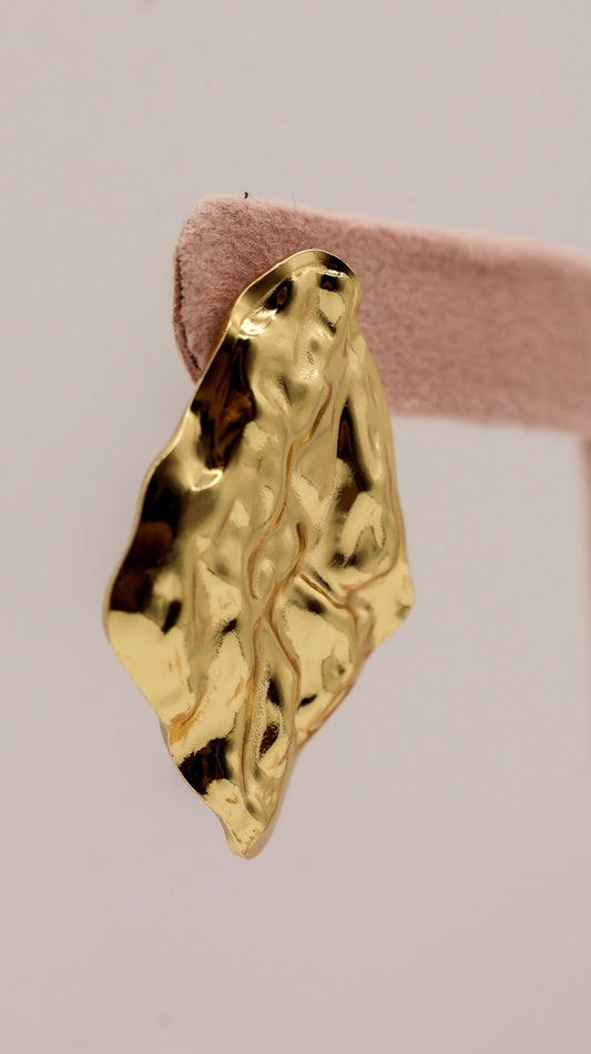 Aurelia Melted Gold Statement Stud Earrings for Women