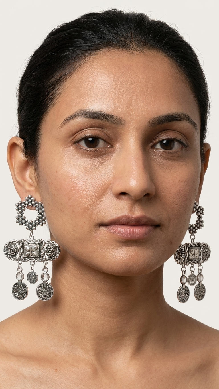 Boho Coin Charm Earrings