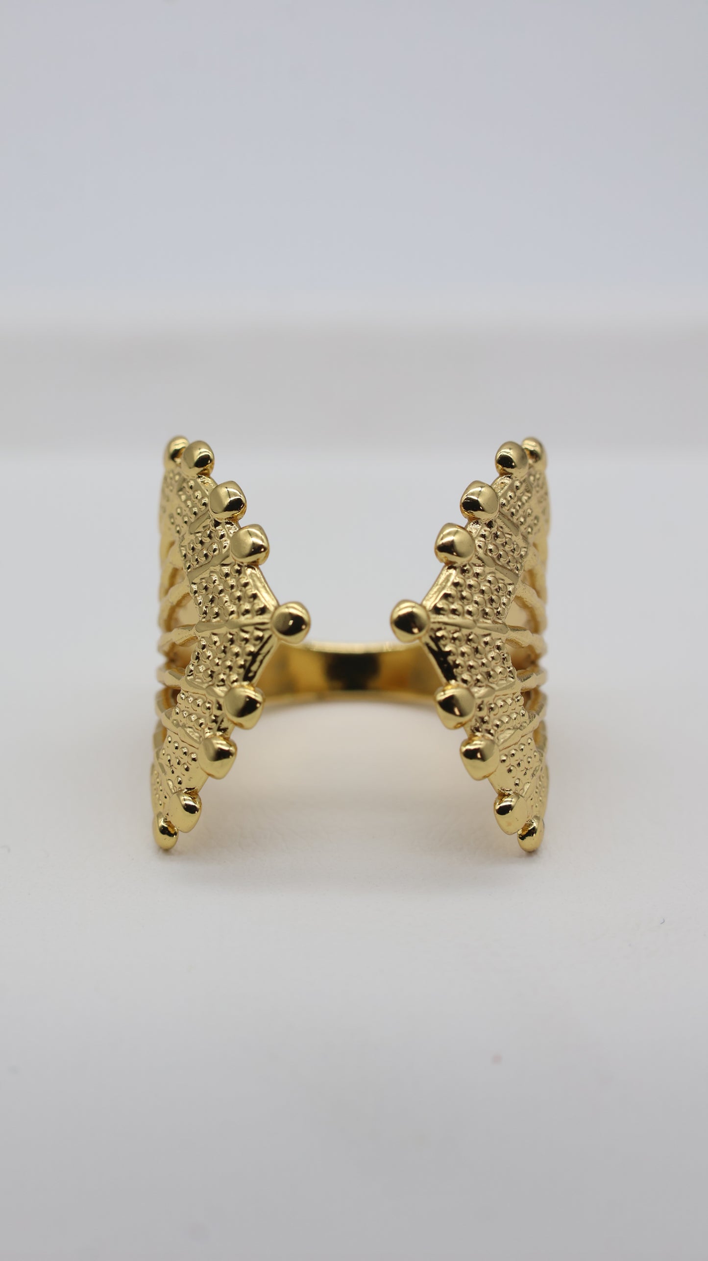 Royal Fan Gold Statement Ring for Women