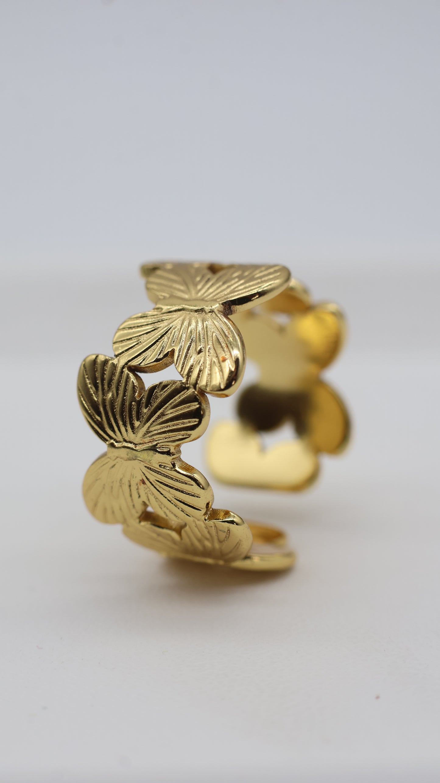 Golden Butterfly Statement Ring