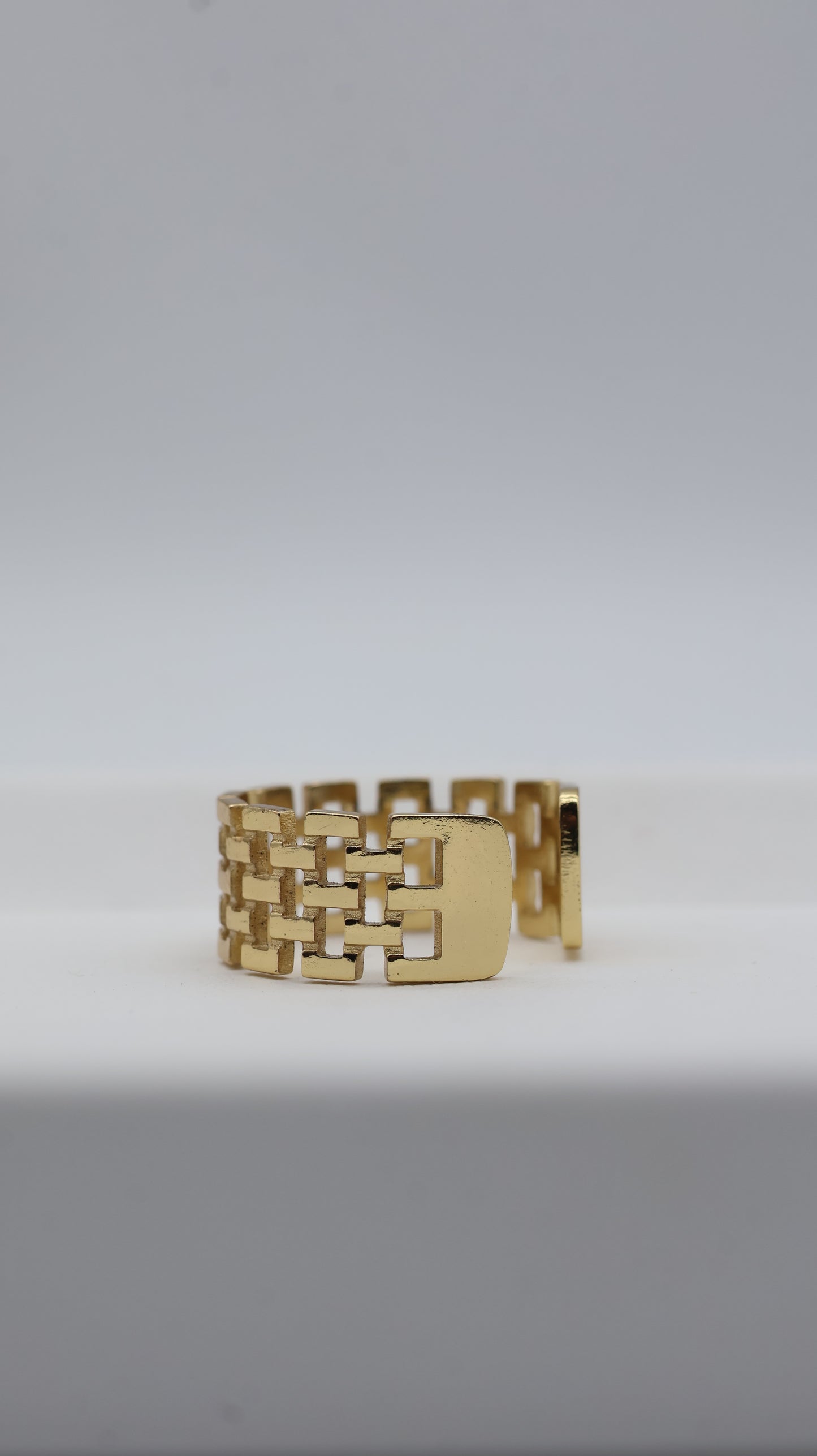 Grid Gold Luxe Statement Ring