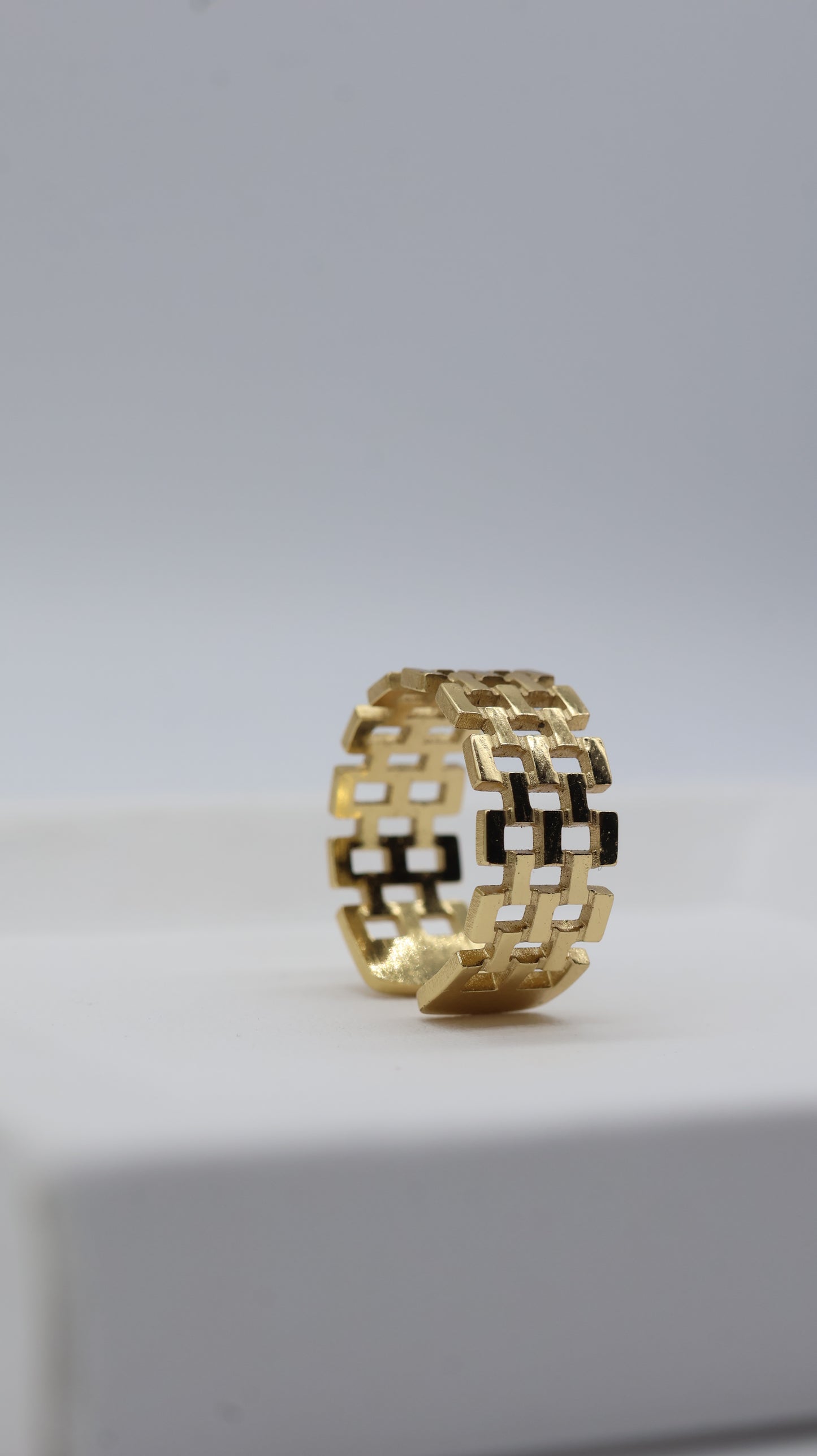 Grid Gold Luxe Statement Ring
