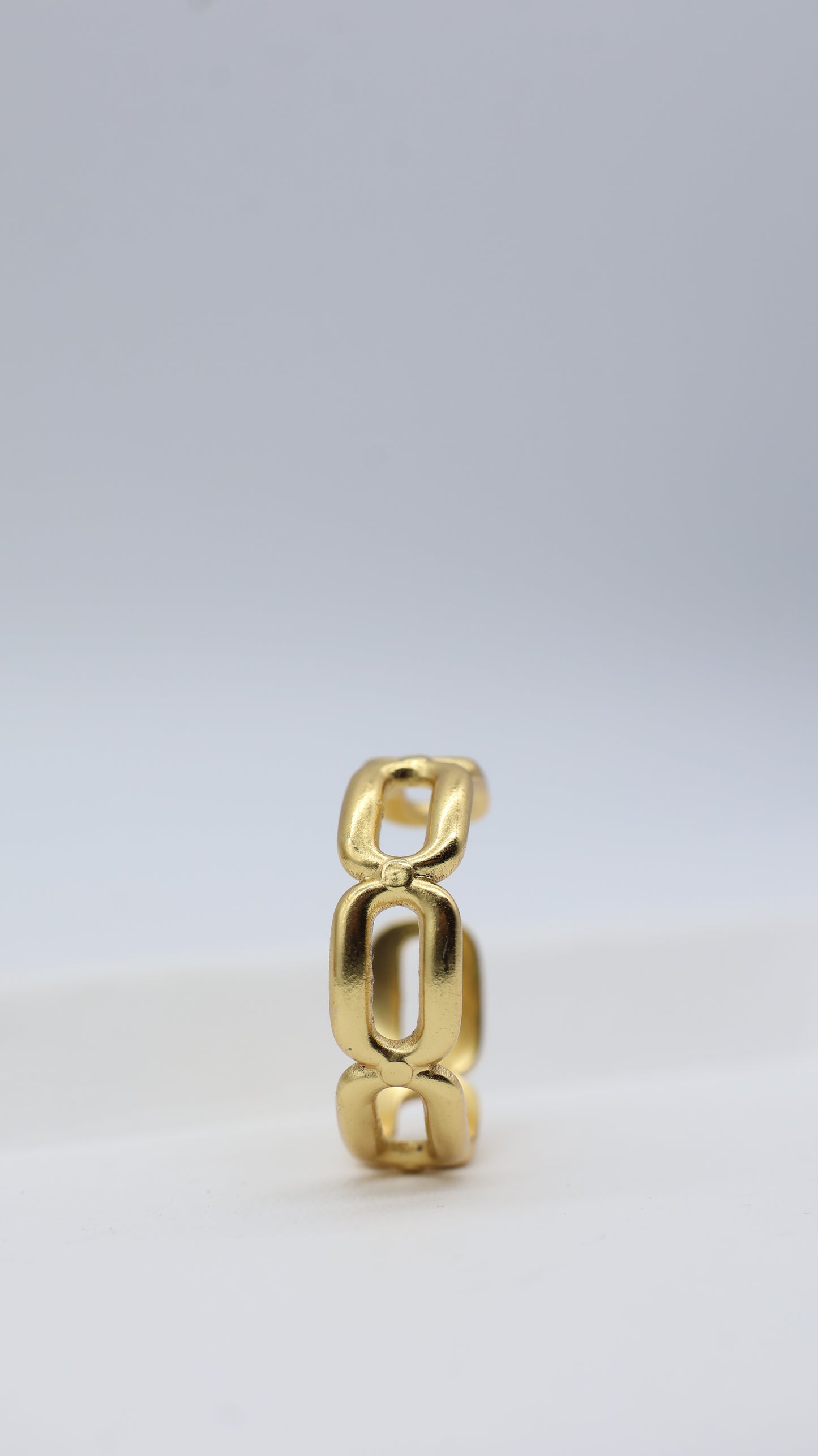 Gold Chain Link Adjustable Ring for Women