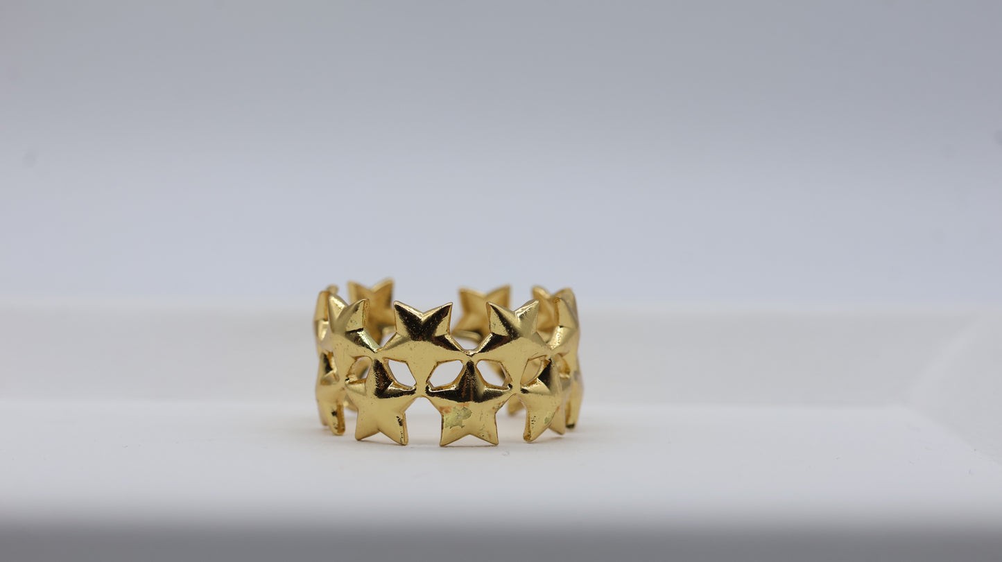 Gold Star Statement Ring for Women
