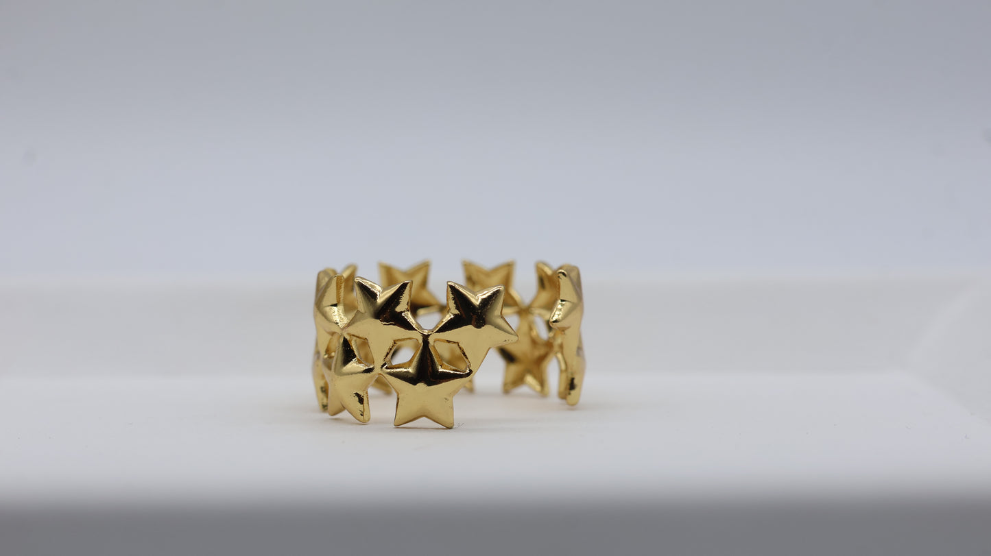 Gold Star Statement Ring for Women