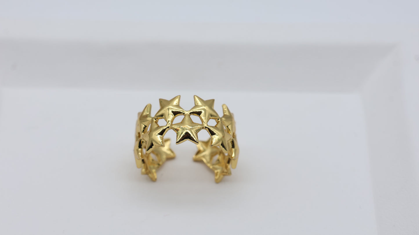 Gold Star Statement Ring for Women