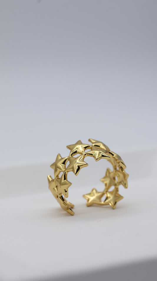 Gold Star Statement Ring for Women