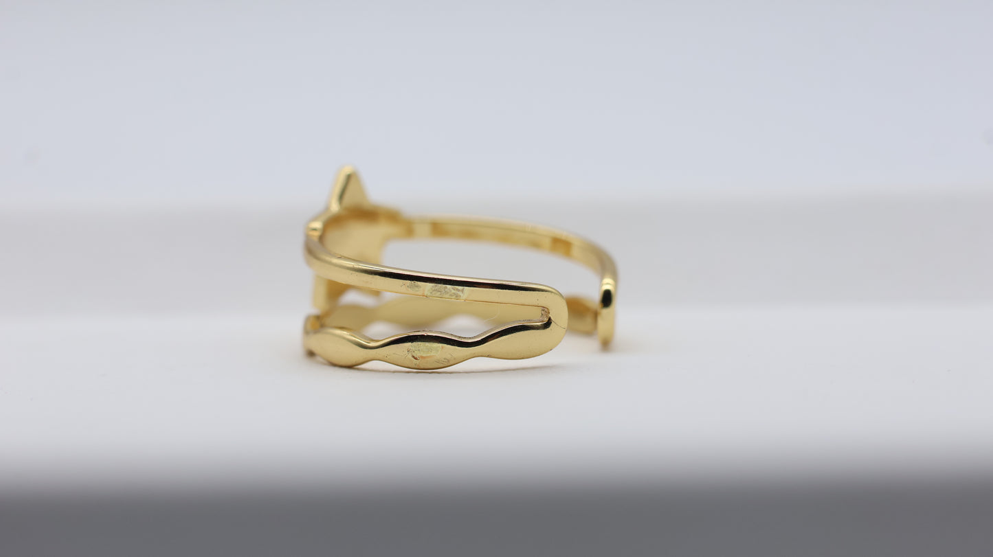 Twinkle Star Gold Adjustable Ring for Women