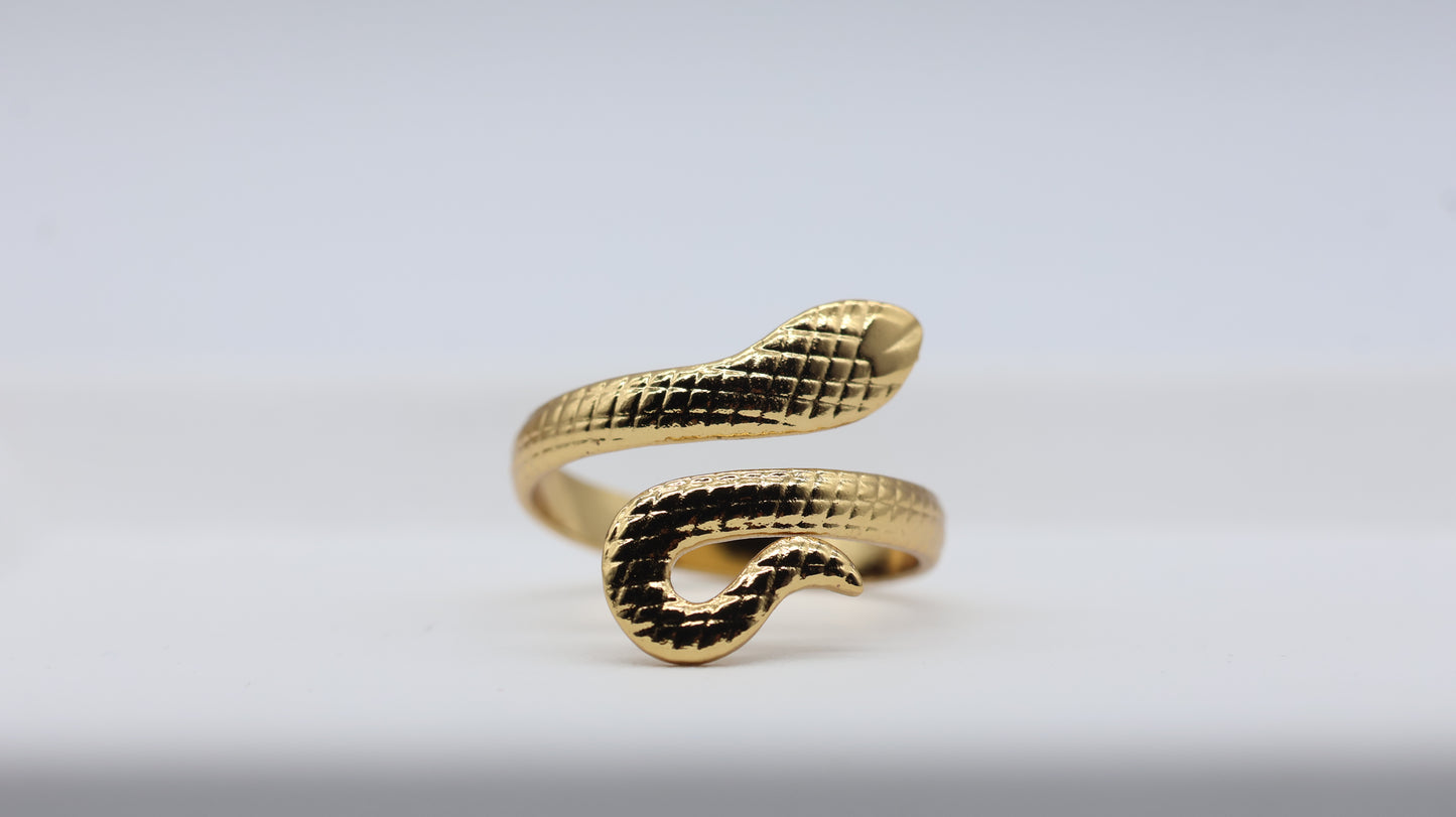 Gold Snake Wrap Ring for Women