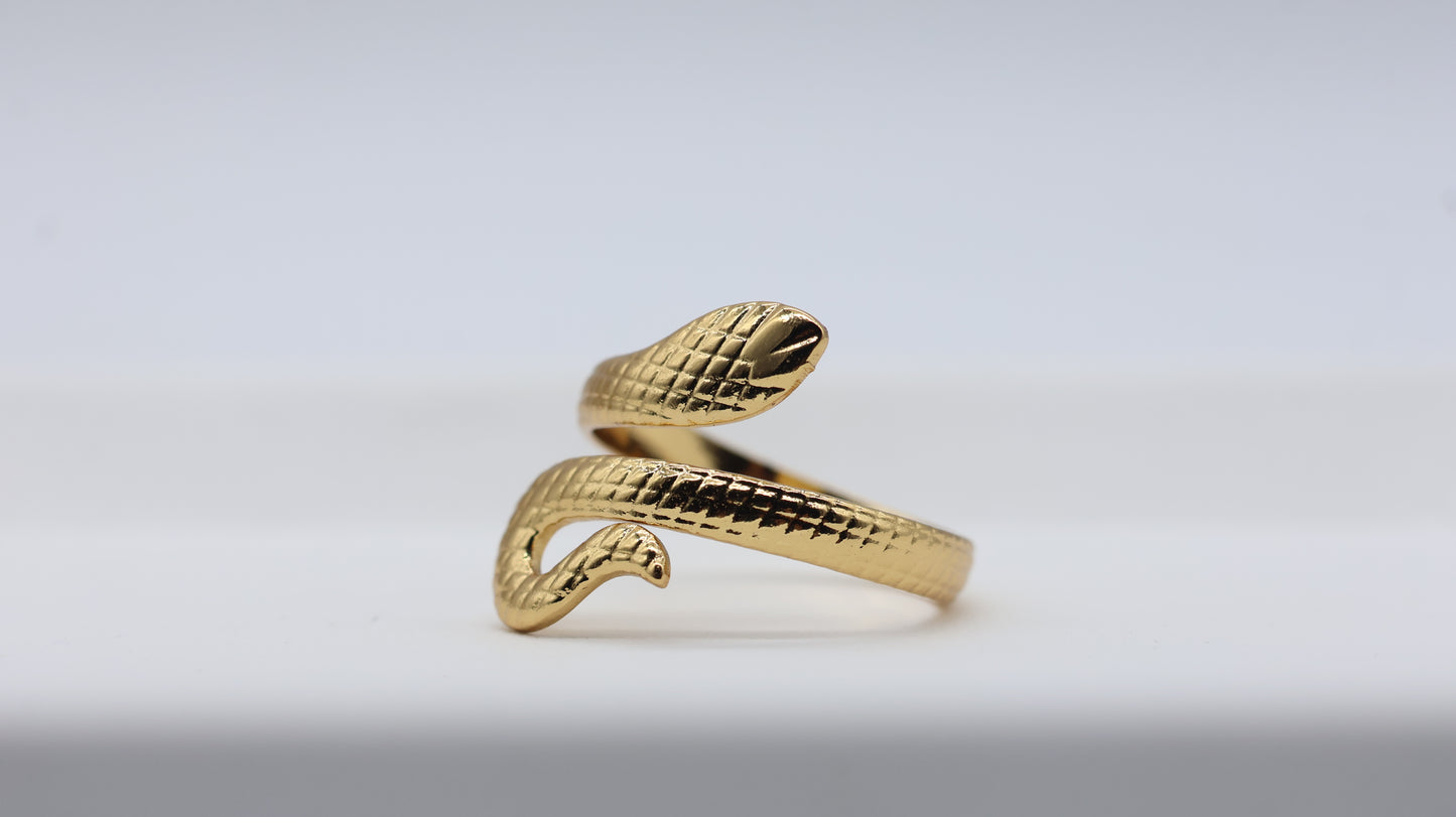 Gold Snake Wrap Ring for Women