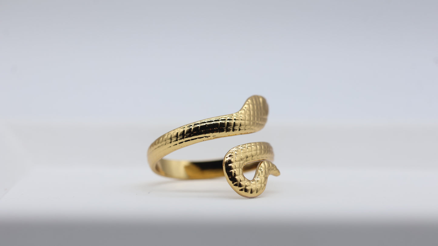 Gold Snake Wrap Ring for Women