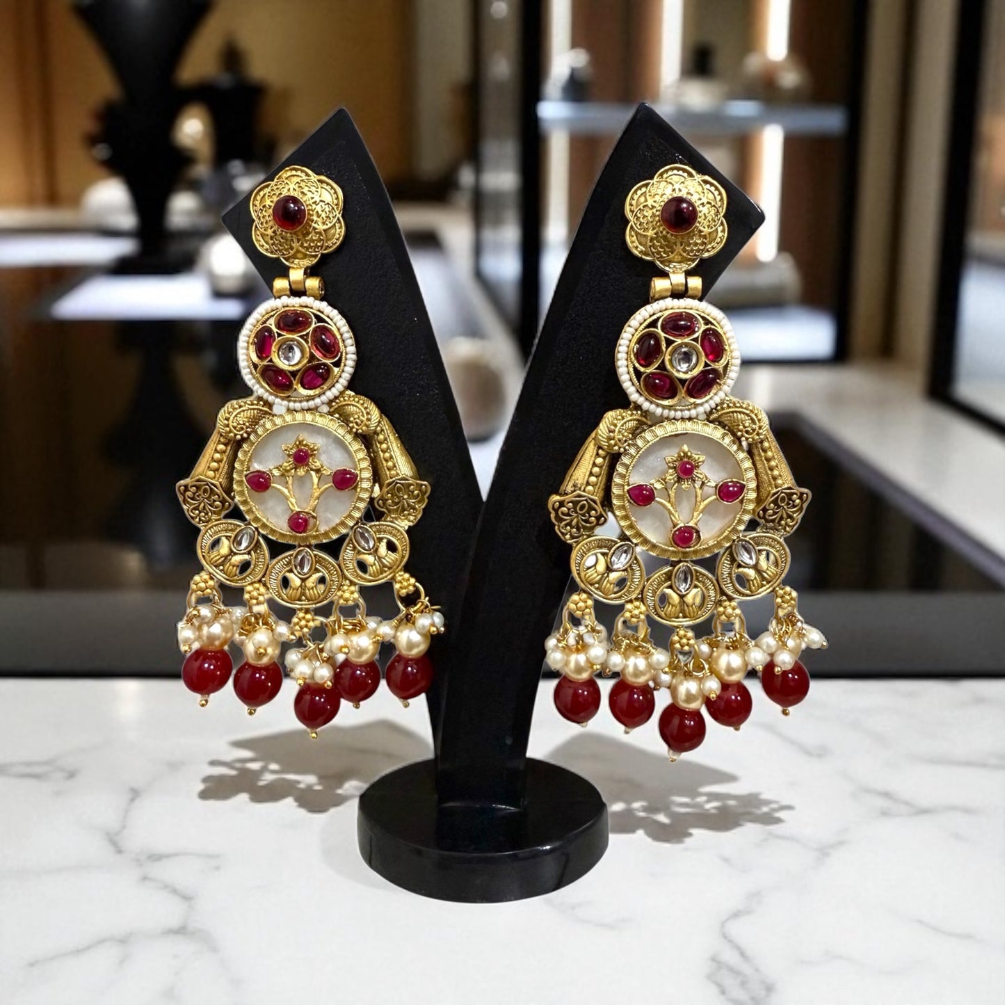 Ruhani Ruby Pearl Royal Chandeliers