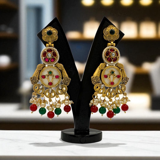 Rangreza Royal Chandbali Earrings