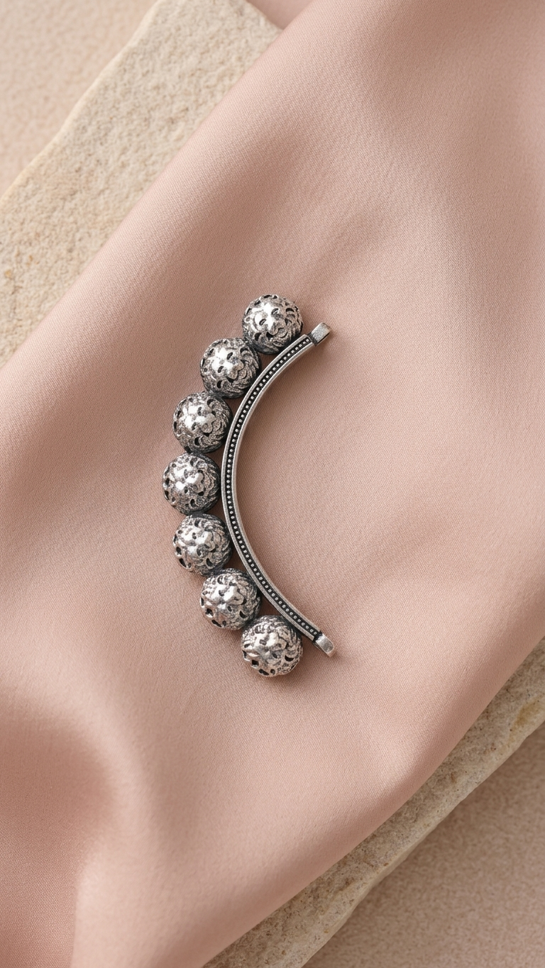 Oxidised Minimal Ear Climber Cuff for Women